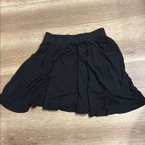SO Black Ruched Skater Mini Skirt